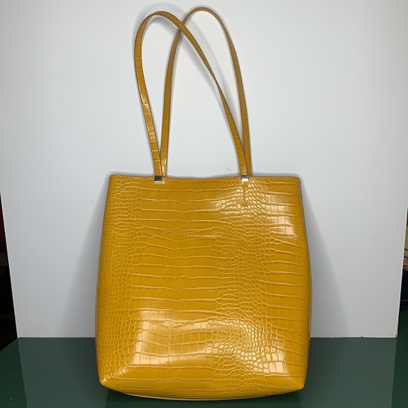 Zara Faux Croc Tote - Picture 2 of 4